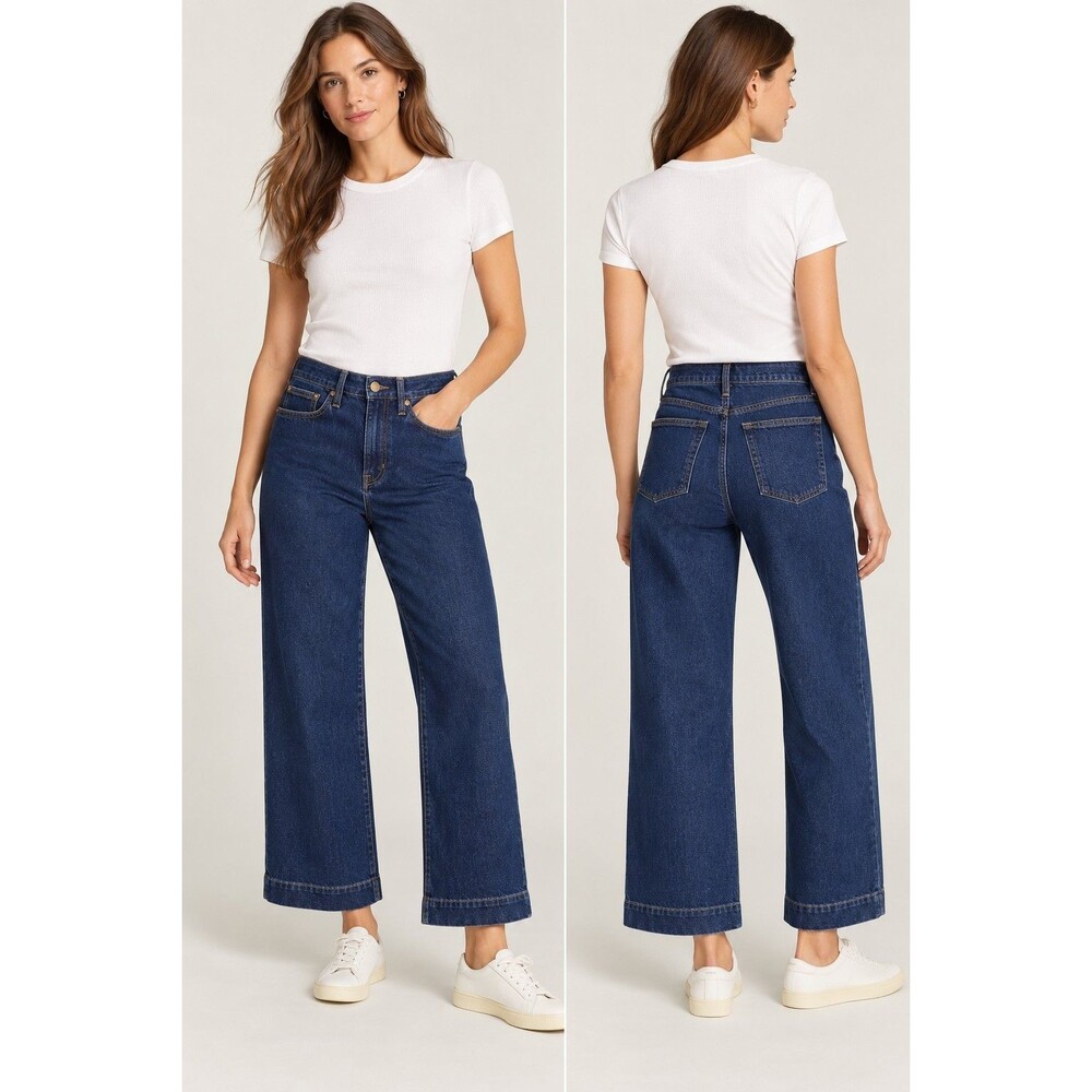 NWT J.Crew BT758 Slim Wide-Leg Jeans Women’s 27 Brick Lane Wash High Rise